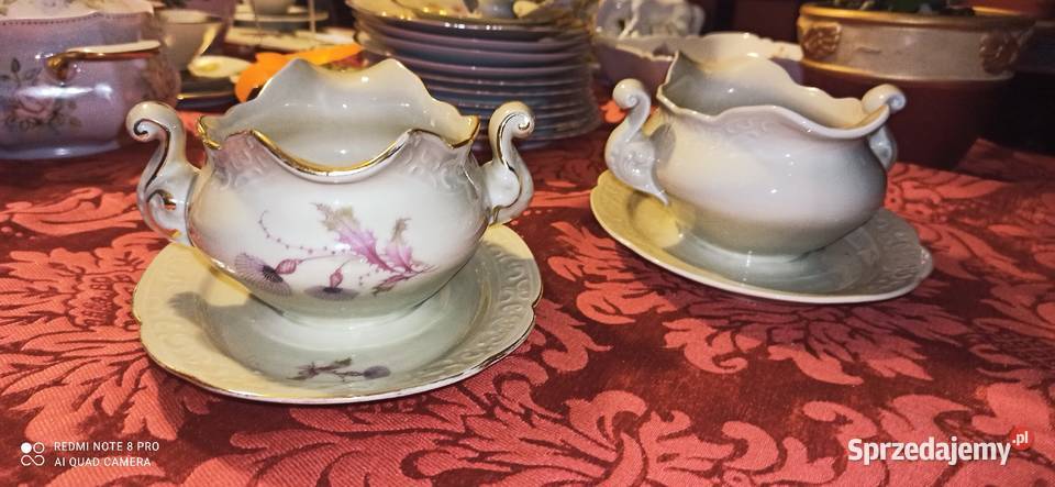 Sosjerka porcelanowa W kolorze ecru Ciekawa Gdańsk