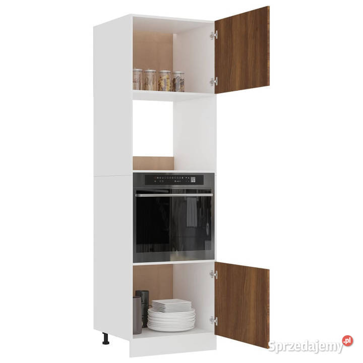 Szafka na mikrofalówkę brązowy dąb 60x57x207 mazowieckie