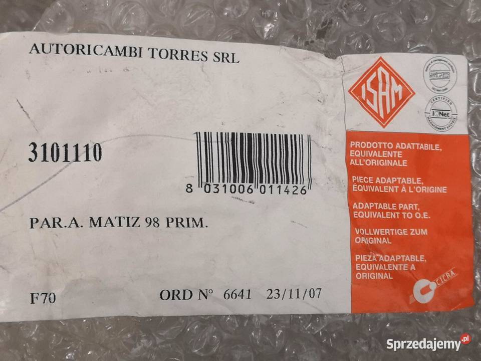 ZDERZAK PRZÓD CHEVROLET DAEWOO MATIZ 1998 NOWY