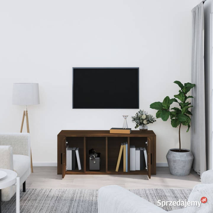 Szafka pod telewizor brązowy dąb 100x35x40 mazowieckie Warszawa