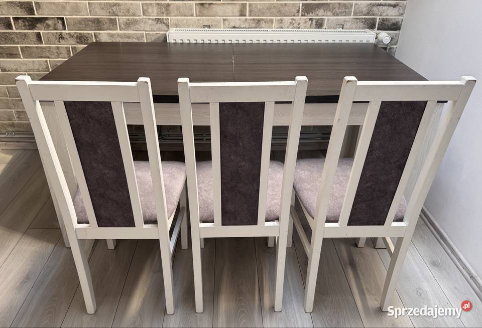 Solidny stół 6 krzeseł Elegancki komplet do Sosnowiec