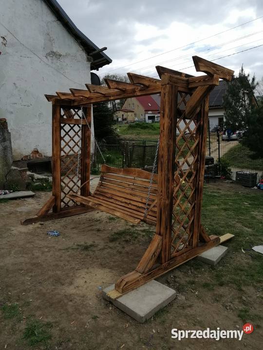 Huśtawka ogrodowa duża porządnie wykonana warmińsko-mazurskie Olsztyn