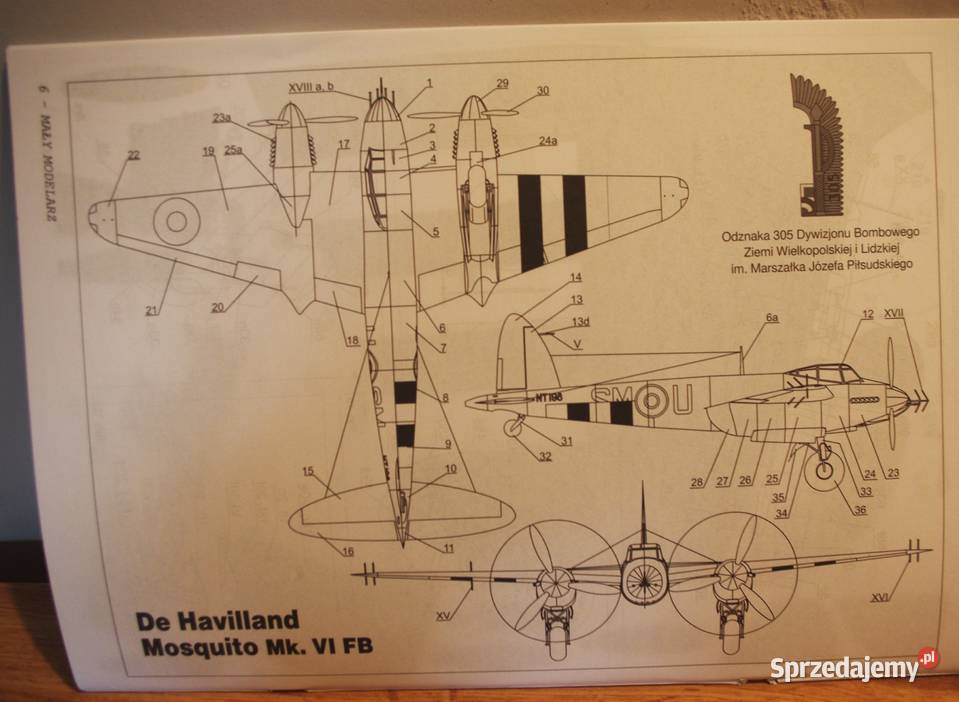 Mały Modelarz De Havilland Mosquito Mk 101112 Myślachowice