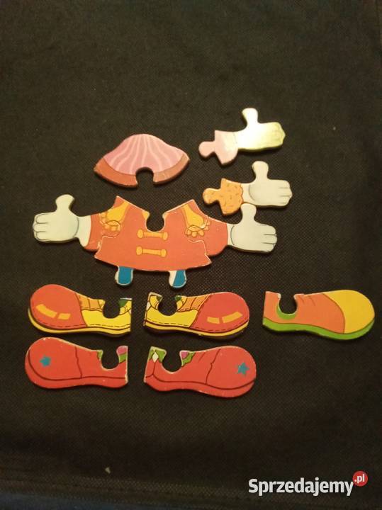 Drewniana układanka klaun komplet mazowieckie Warszawa