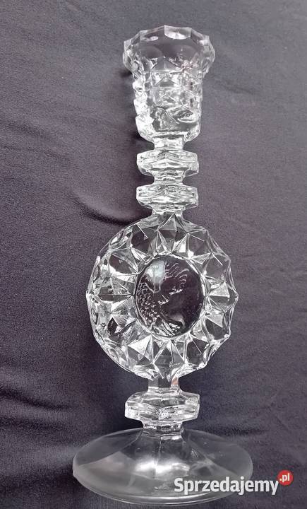 Świecznik kryształowy z CCCP lata 70e XX w wielkopolskie Koźminek