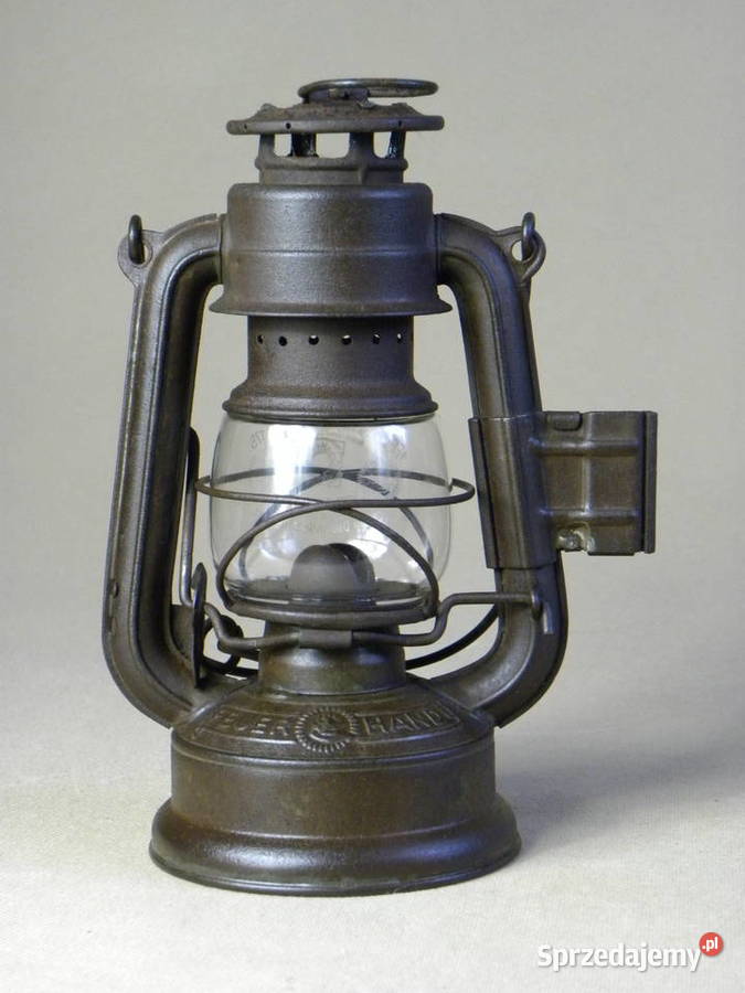 Wojskowa lampa naftowa Feuerhand 175 z uchwytem Antyki Legnica