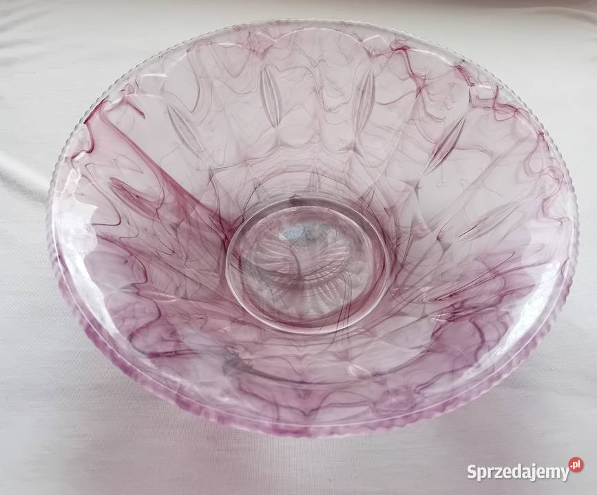 Miska art deco szkło prasowane Cloud Glass I Koźminek