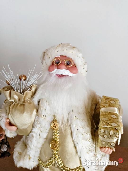 Figurka świąteczna śwMikołaj 30 złoty dekoracja Trzebnica