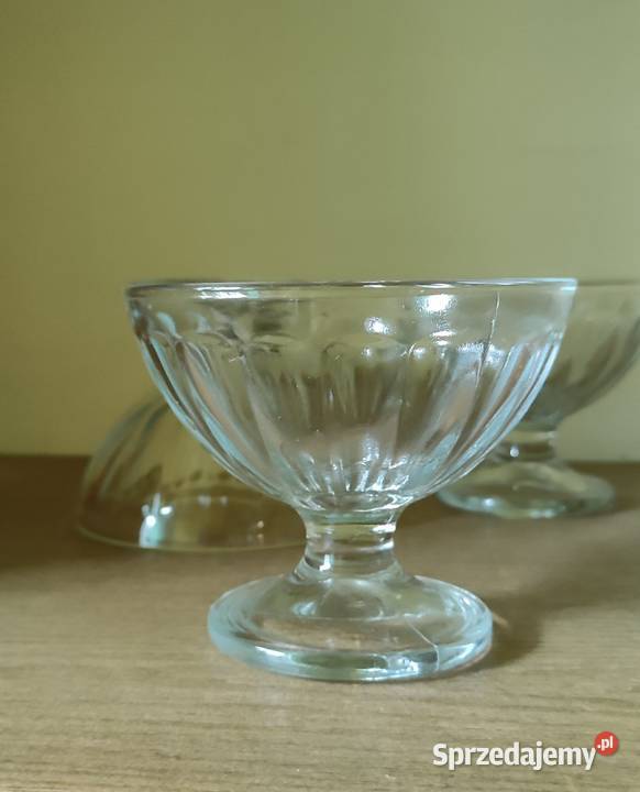 5 pucharków do lodów deserów Kig Indonesia stare Porcelana i szkło Katowice