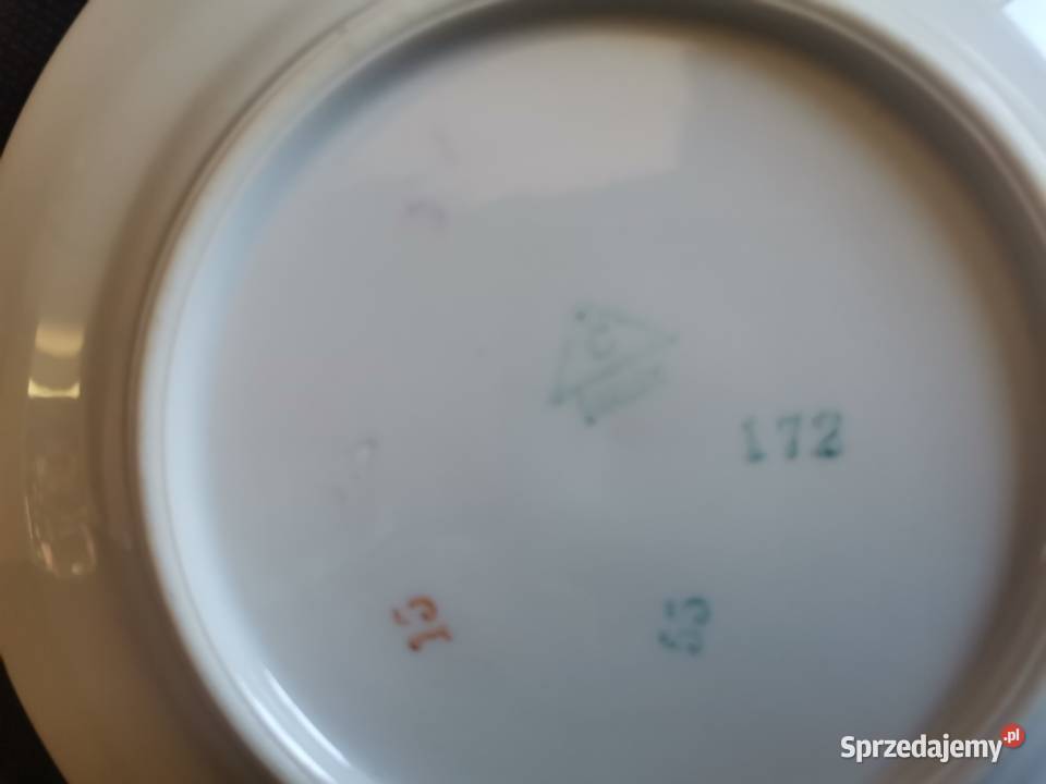 Stary przedwojenny talerzyk porcelana Ćmielów Siemianowice Śląskie