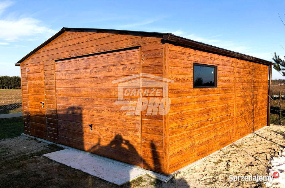 Garaż blaszany 55x6 Brama Drzwi 2x okno Rynny blacha sprzedam