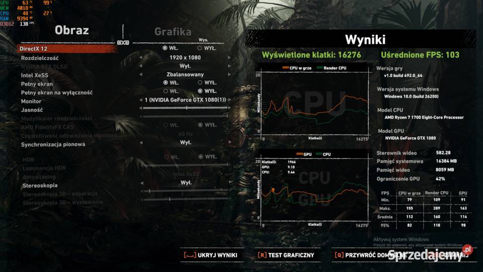 Komputer Gamingowy Windows 11 RYZEN 7 GTX 1080 Ostrów Wielkopolski