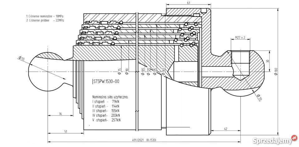 IŁOWNIK HYDRAULICZNY CYLINDER TŁOK URSUS SK 1530 kujawsko-pomorskie