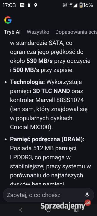 Dysk m 2 micron 1100 256 gb Wołomin sprzedam