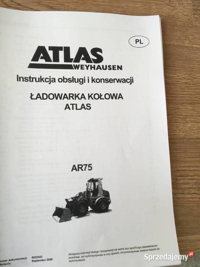 dtr instrukcja obsługi ATLAS TEREX AR 75 i inne zachodniopomorskie