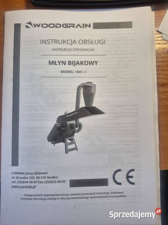 Młyn bijakowy z odciągiem przemiału mkvplast Białogard sprzedam