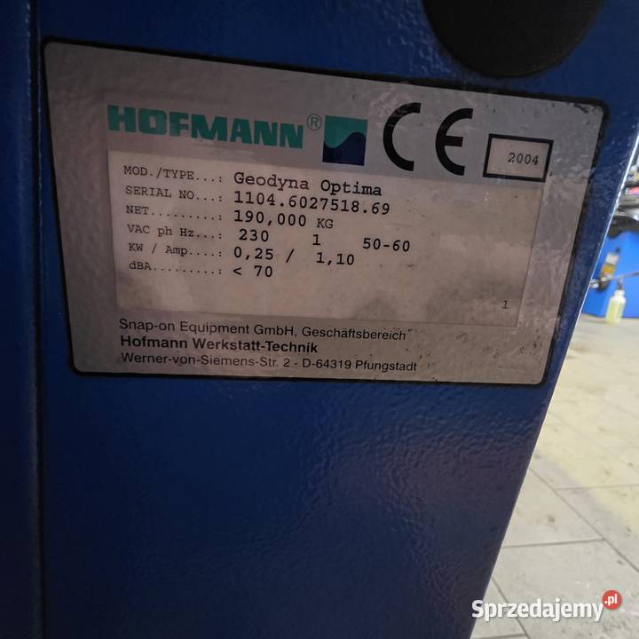Wyważarka Hofmann Geodyna Optima Nowy Jasiniec