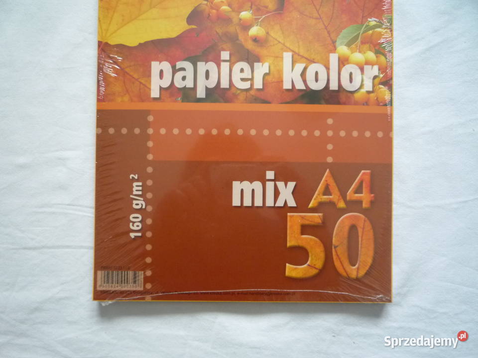 Papier A4 techniczny kolorowy 50 arkuszy 160g zachodniopomorskie sprzedam