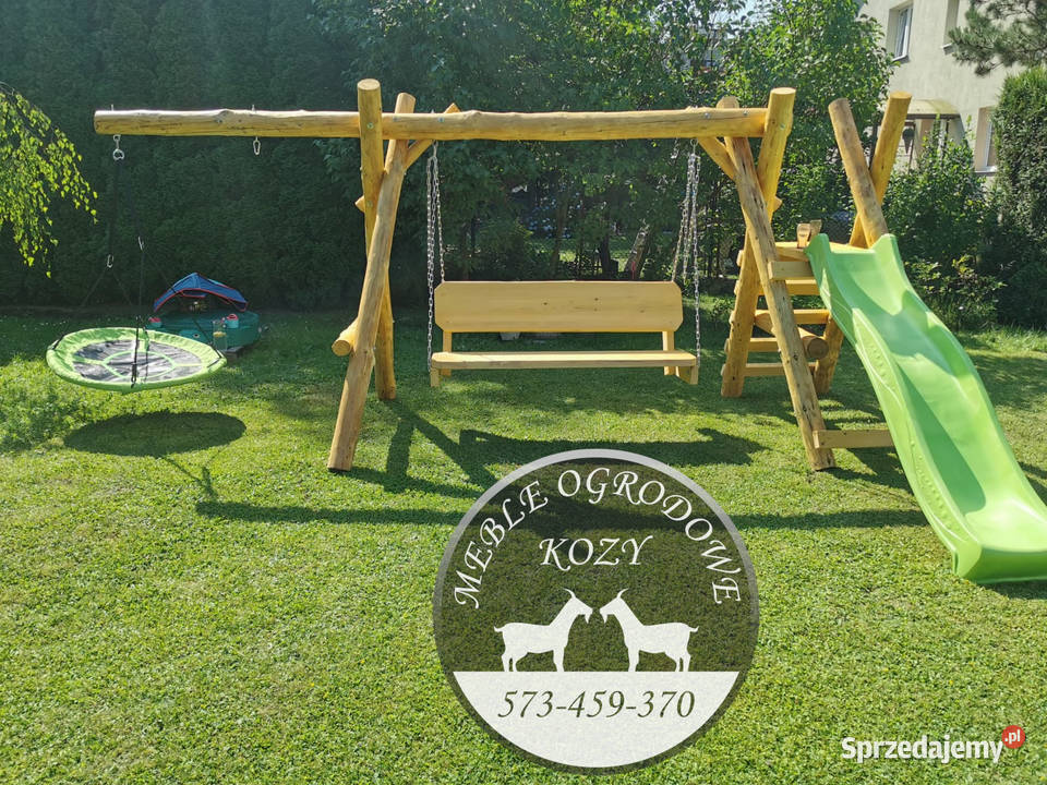 PROMOCJA Huśtawka ogrodowa z grubych bali plac Wrocław