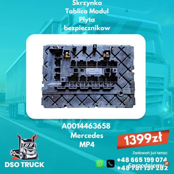 DC A0014463658 MERCEDES MP4 Skrzynka Tablica Motoryzacja