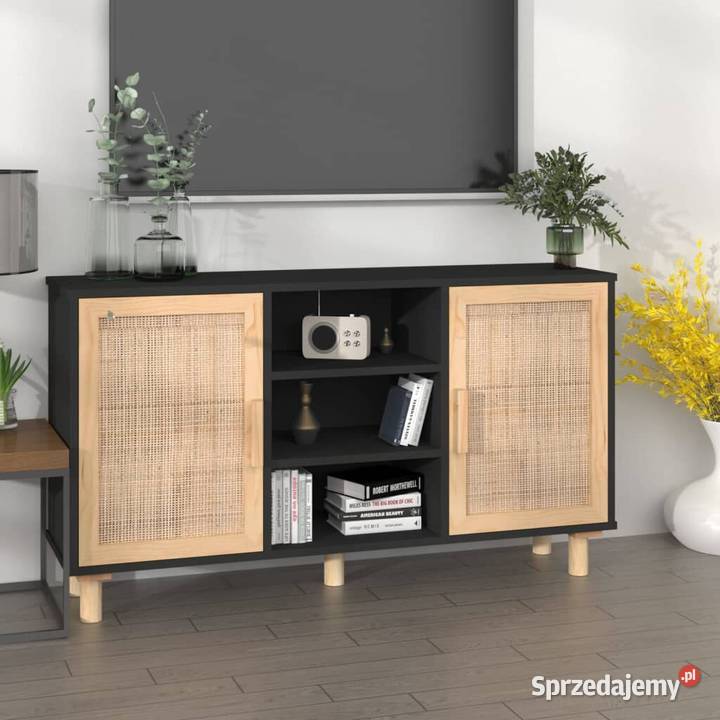 vidaXL Komoda czarna 105x30x60 SKU345640