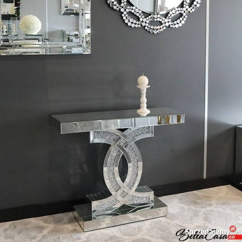 Konsola Glamour Toaletka Szklana Mebel Lustrzany Warszawa sprzedam