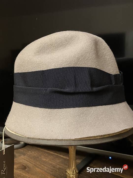 Wełniany kapelusz cloche stylizowany na lata 30 Dla kobiet Legnica sprzedam