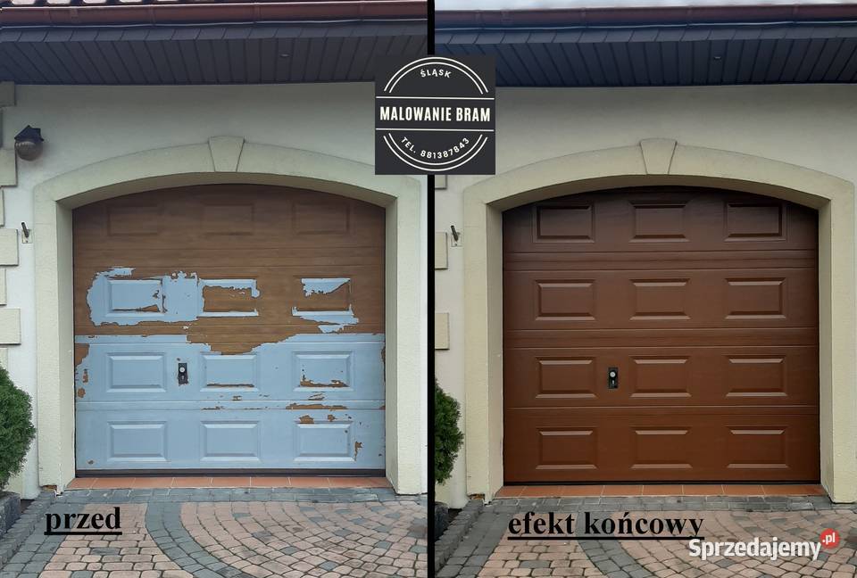 Malowanie BRAMA garażowa RENOWACJA serwis kujawsko-pomorskie Bydgoszcz