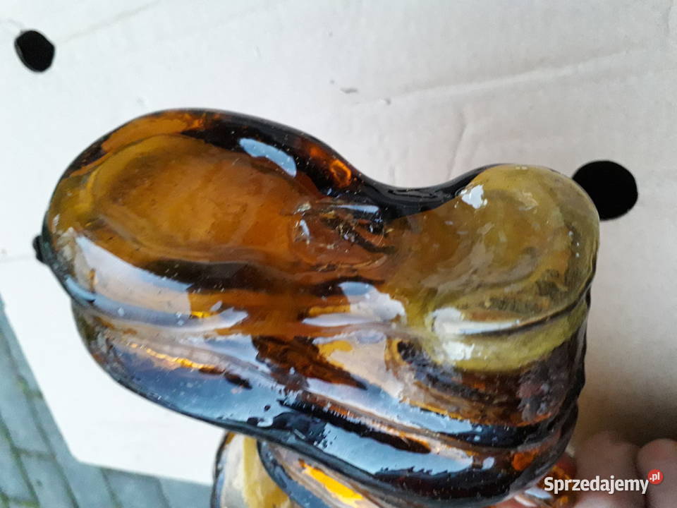 Szklany but wazon kufel prl Porcelana i szkło Warszawa