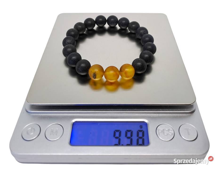 Bransoletka z bursztynu BURSZTYN bałtycki kulka Bransoletki