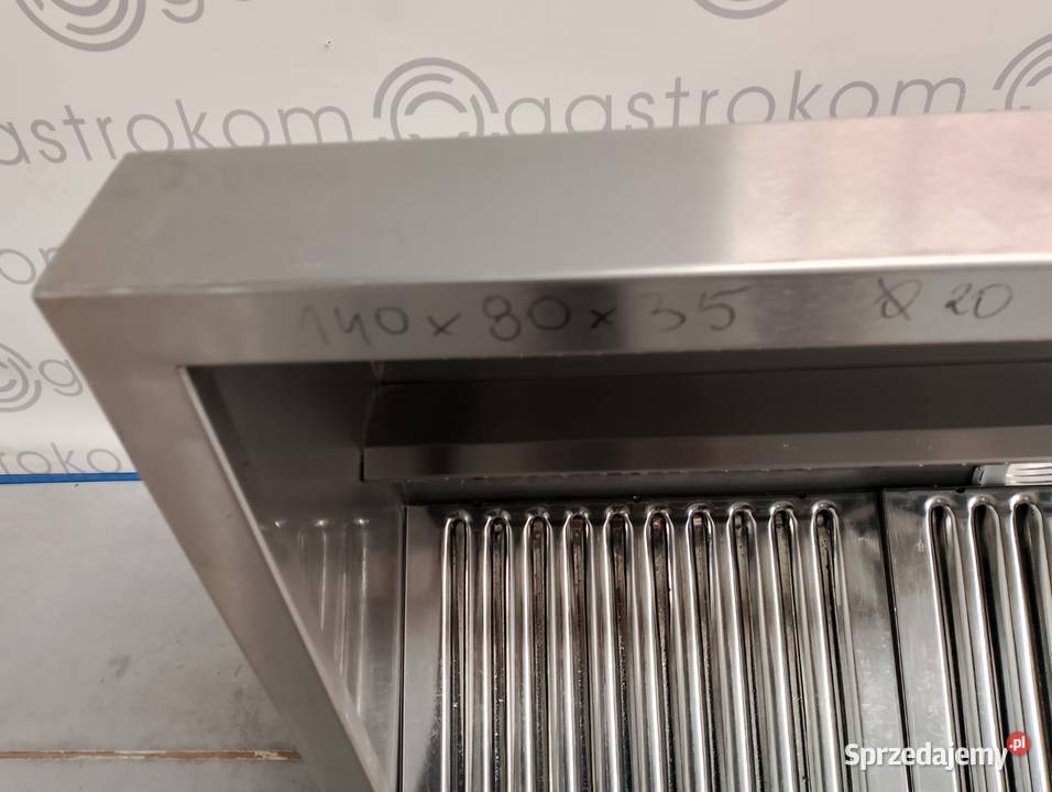 OKAP GASTRONOMICZNY 140x80 PRZYŚCIENNY TRAPEZOWY dolnośląskie Wrocław
