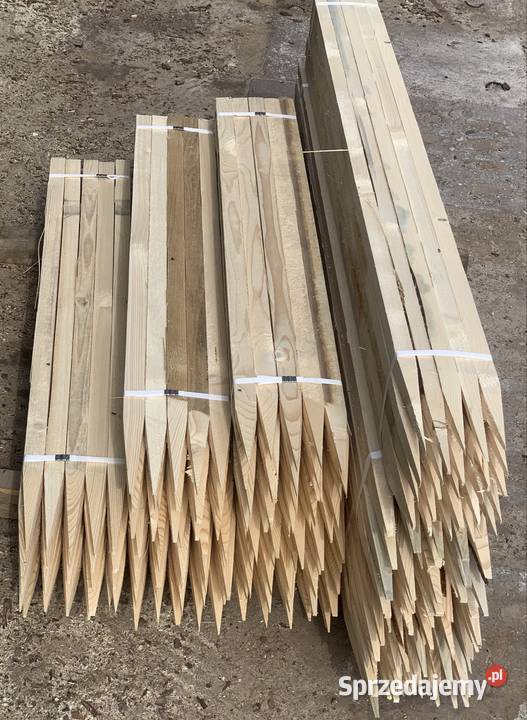 Paliki drewniane na pomidory 3x3 5x5 kołki Dryga