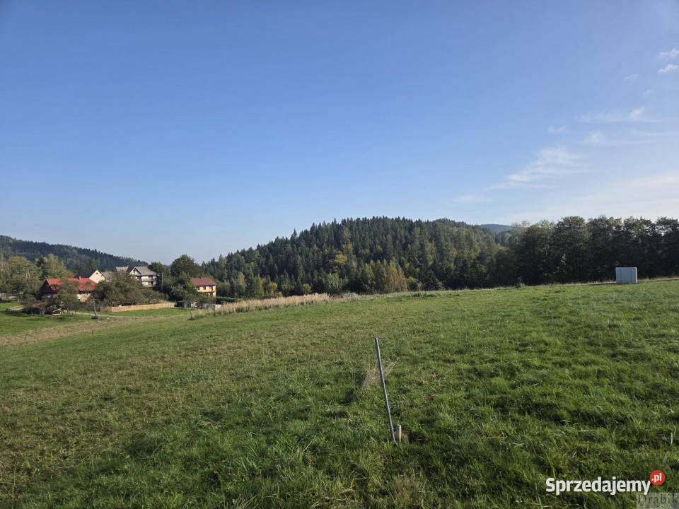 Działka 1550m2 Stryszawa Stryszawa szambo sprzedam