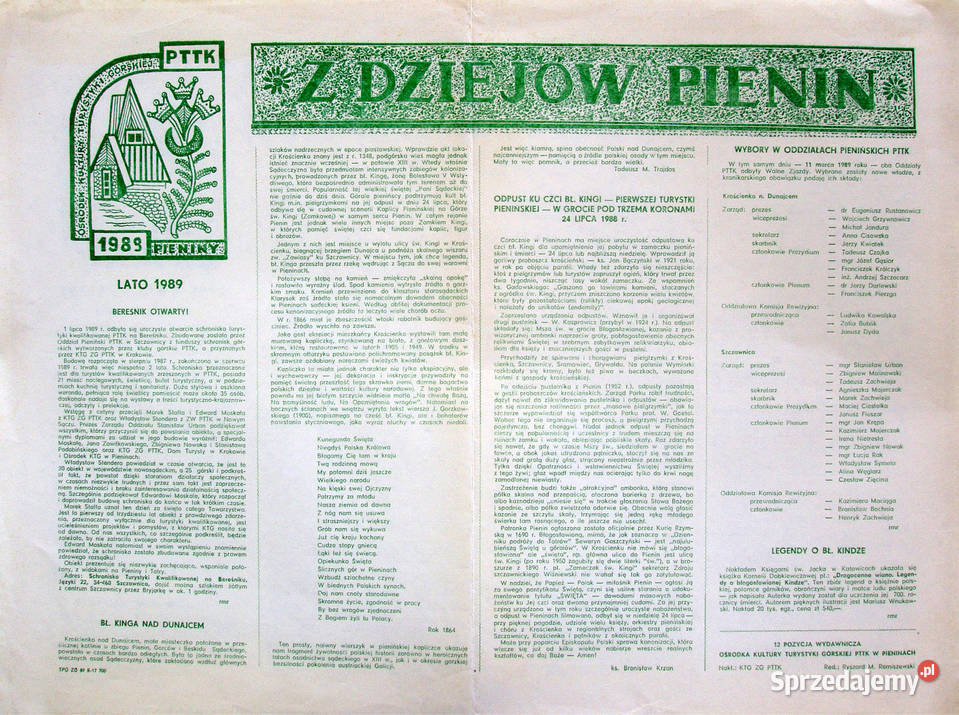 Z dziejów Pienin Informator KTG PTTK małopolskie Limanowa