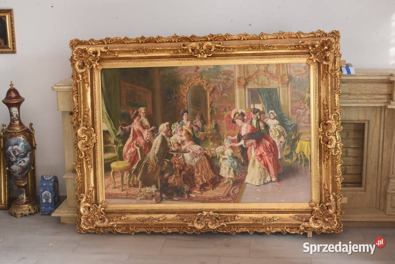 Obraz Olejny Arystokracja Obraz w Bogatej Złotej