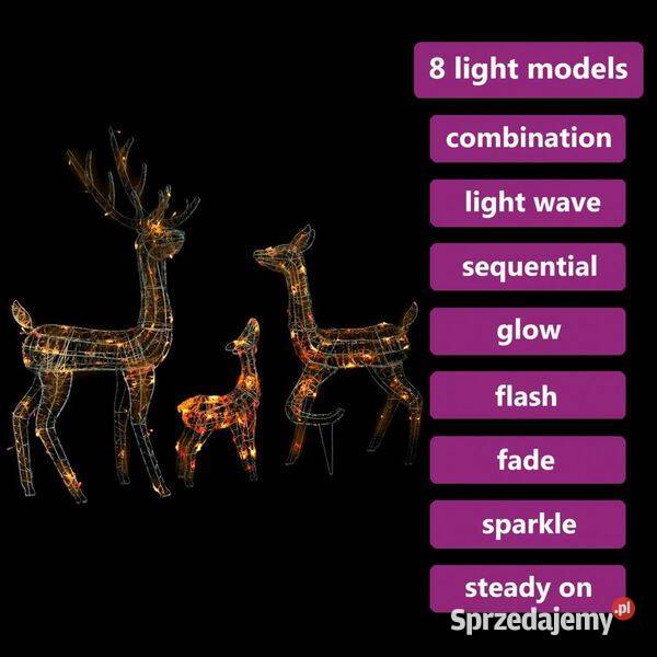 vidaXL Świąteczne renifery akrylowe 300 Warszawa