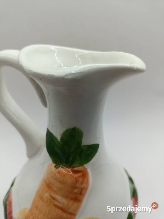 Dzbanek na olej ocet porcelana sielski styl Zamość