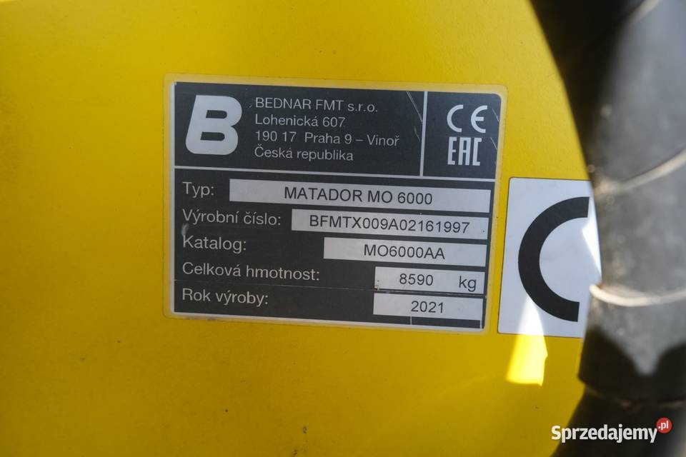 BEDNAR FMT SRO MATADOR MO 6000 2021 Łyszkowice
