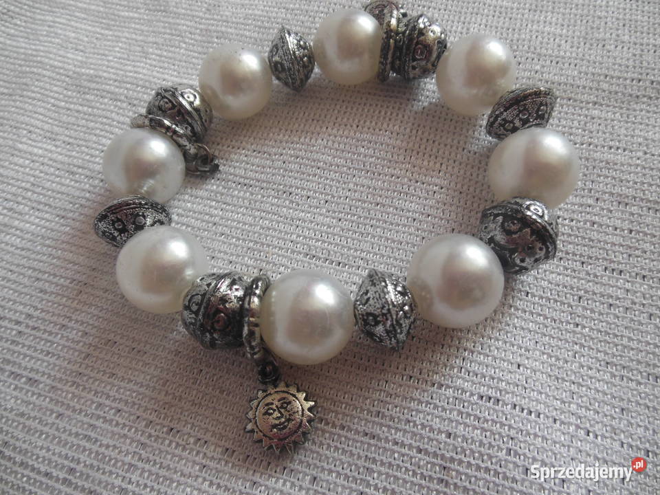 Bransoletka z tworzywa duże perełki Kielce