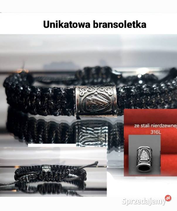 BRANSOLETKA RUNA VALKNUT DO WYBORU NA WYMIAR Kraków