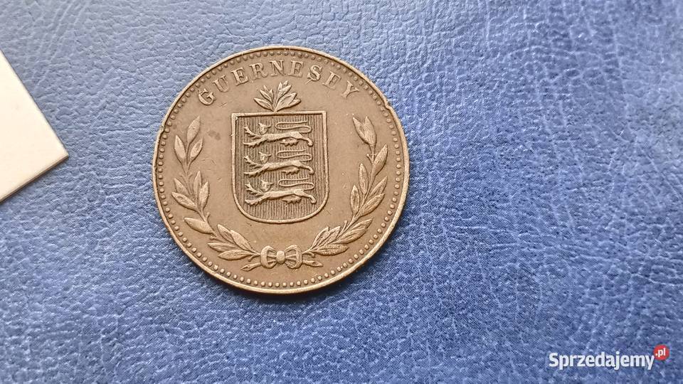 Stare monety 8 doubles 1934 Guernsey Numizmatyka Lesko