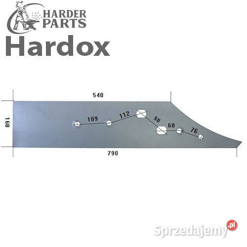 Płoza długa HARDOX RS20545Ld części do pługa Suwałki