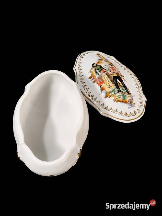 Porcelanowe Puzdro Francja Porcelaine de Luxe łódzkie Poddębice