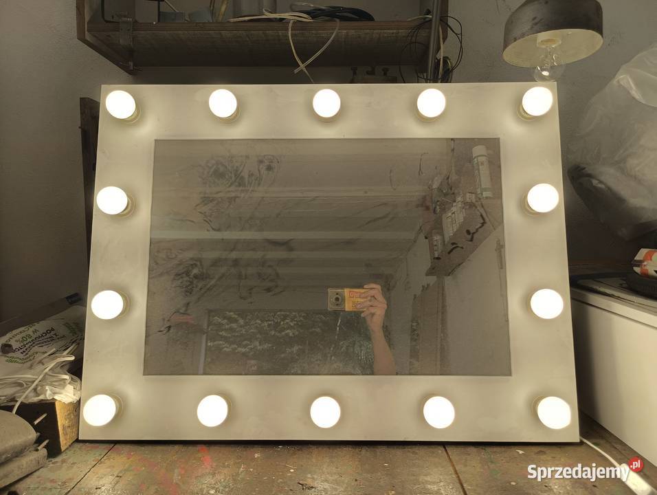 Lustro HOLLYWOOD LED 9075 BIAŁE 14 żarówek Będzin