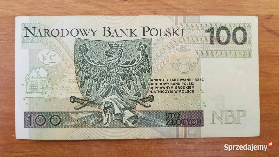 Banknot 100 obiegowy AL3555553 radar lustro Białystok