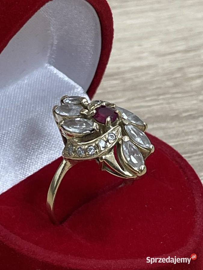 Pierścionek złoty p 585 r15 401g cyrkonią złote Gdańsk
