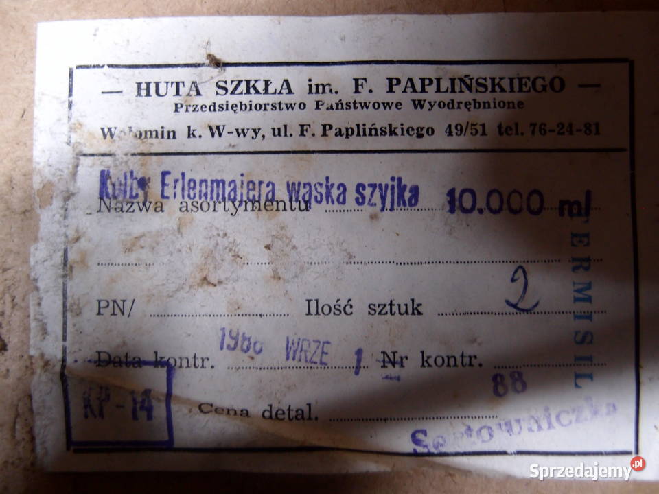 Kolba stożkowa 10000 ml Erlenmeyera wąska szyja Łódź