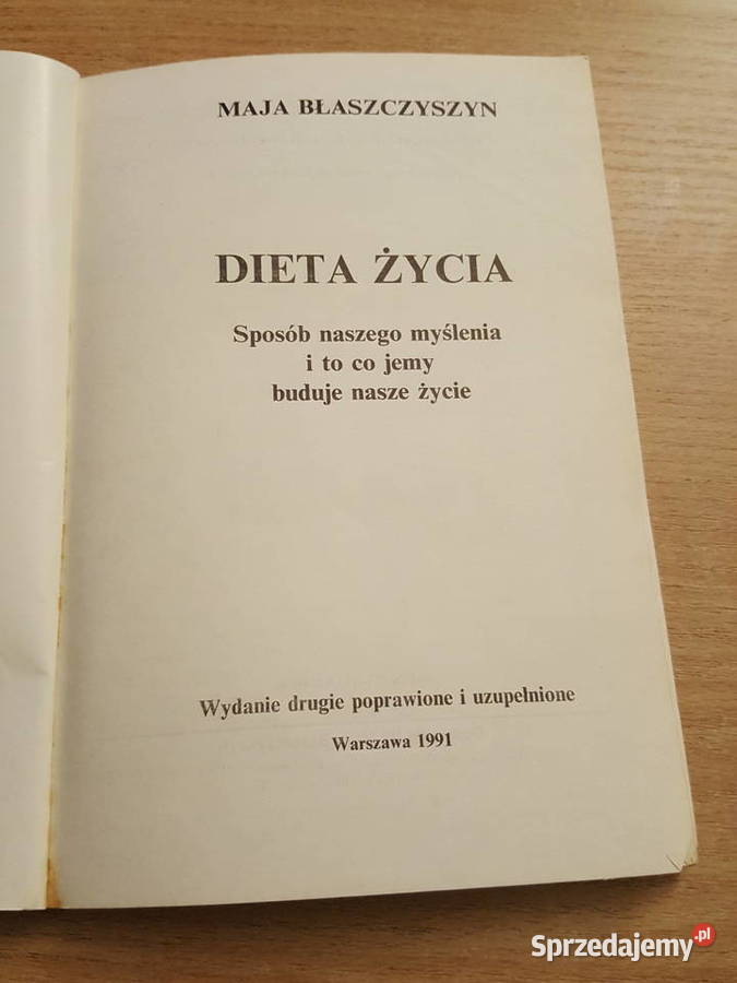 KSIĄŻKA Dieta życia Maja Błaszczyszyn dieta Złotniki