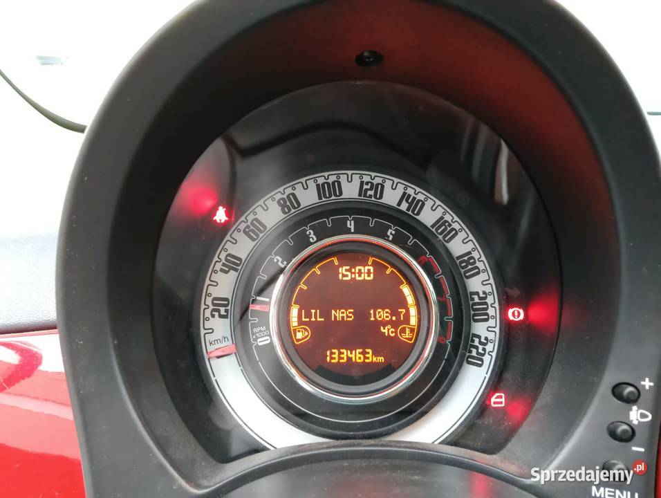 Fiat 500 12 ładny z czarną tapicerką dach uszkodzony Bielsko-Biała sprzedam