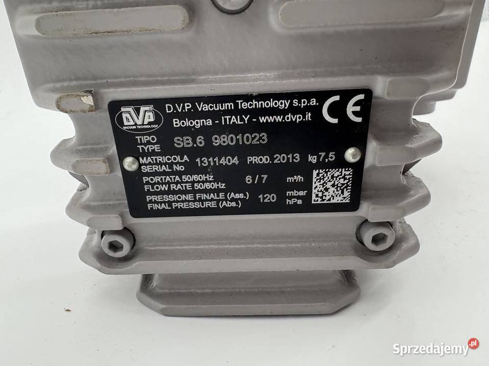DVP Vacuum Technology SB6 9801023 Vacuum Pump Warszawa